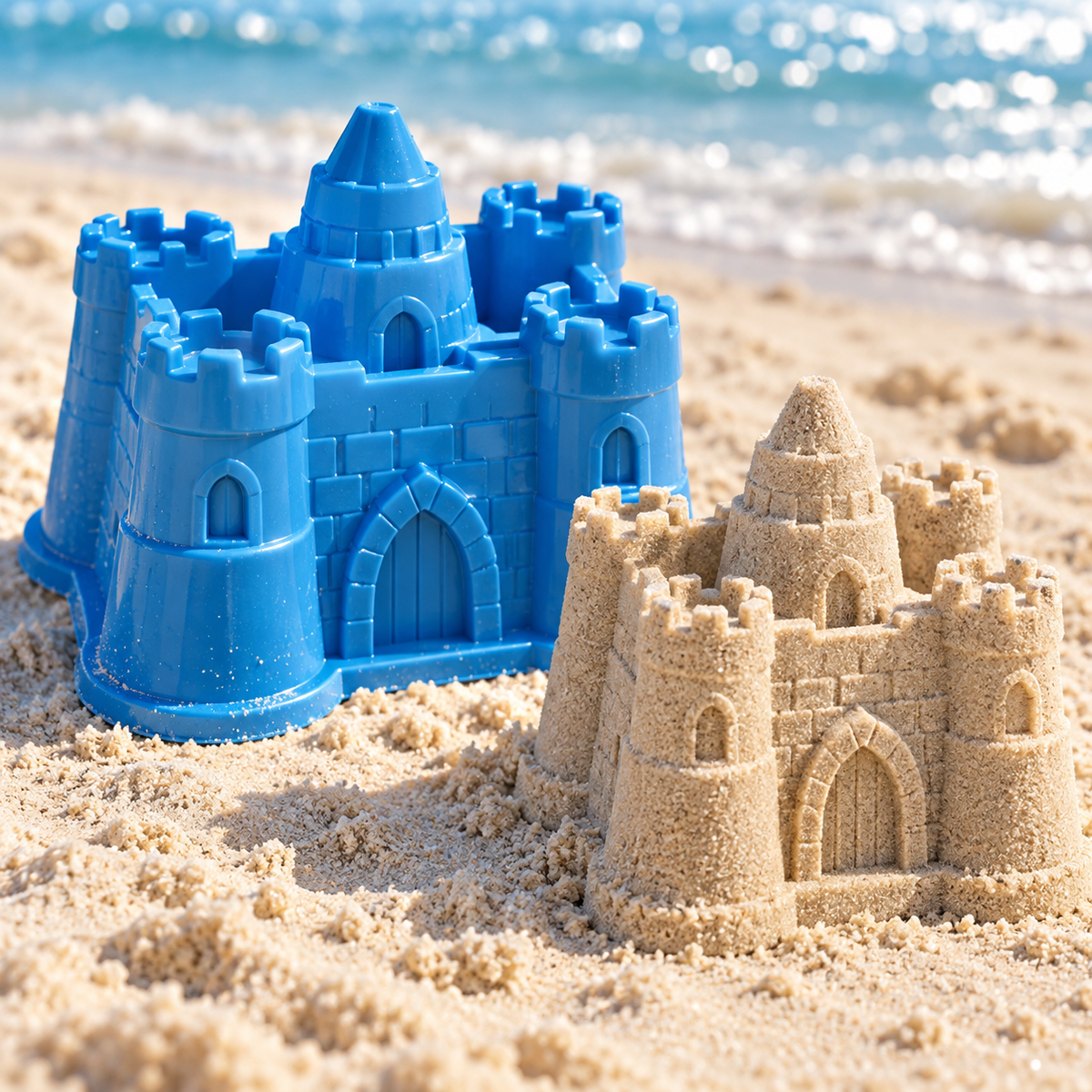 AI-generated concept illustration: Turret Town Castle Sand Mold