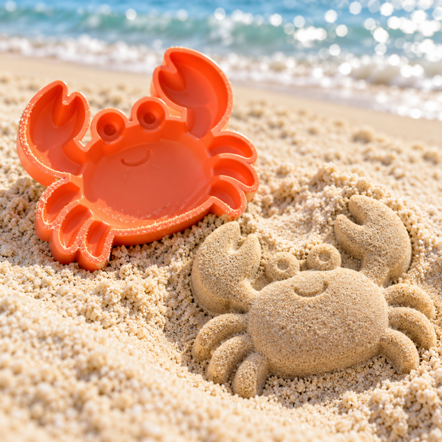 AI-generated concept illustration: Little Crab Sand Mold