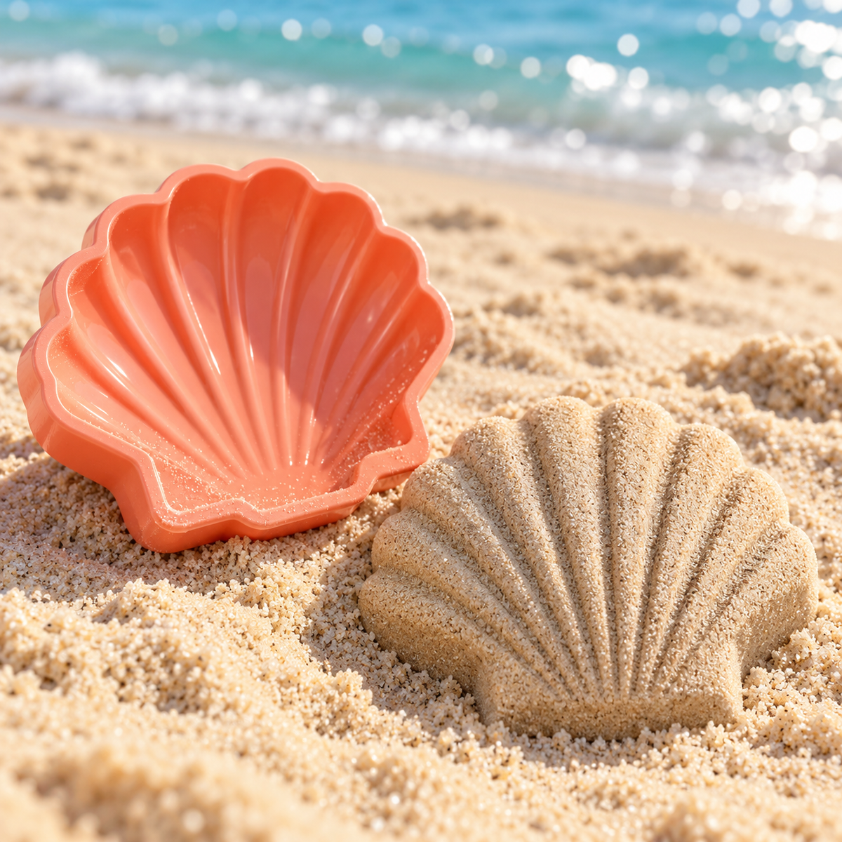 AI-generated concept illustration: Seashell Story Sand Mold