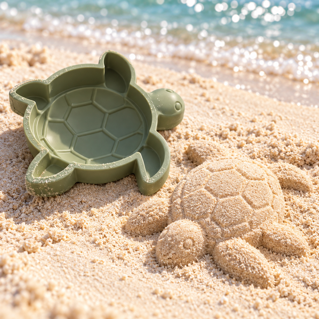AI-generated concept illustration: Turtle Tracks Sand Mold